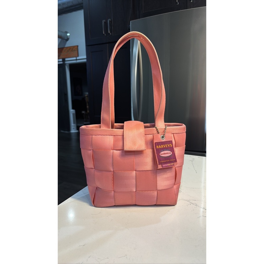 Harveys Seatbelt Bag Pink Woven Tote Handbag Shoulder Purse Medium